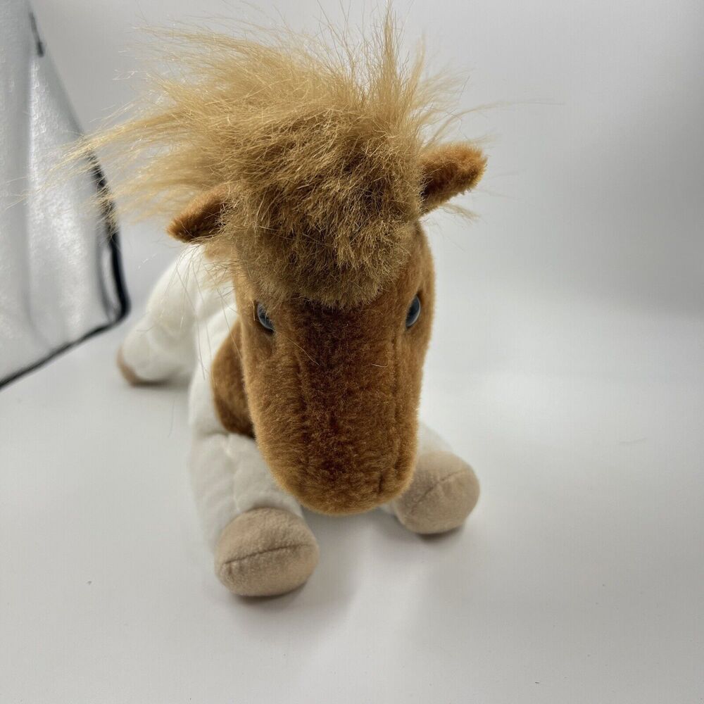 Aurora Plush Flopsie Horse Brown White Stuffed Animal 12” Pony Equestrian